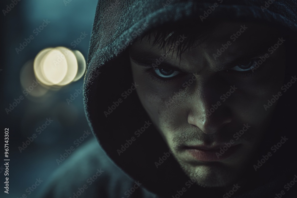 A mysterious figure is shrouded in a hood, standing against a dark, blurred background, creating an air of intrigue and suspense with minimal visible detail of the person. A mysterious figure is shrouded in a hood, standing against a dark, blurred background, creating an air of intrigue and suspense with minimal visible detail of the person.