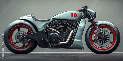 Obraz na płótnie Futuristic Motorcycle Design, High-Tech Features
