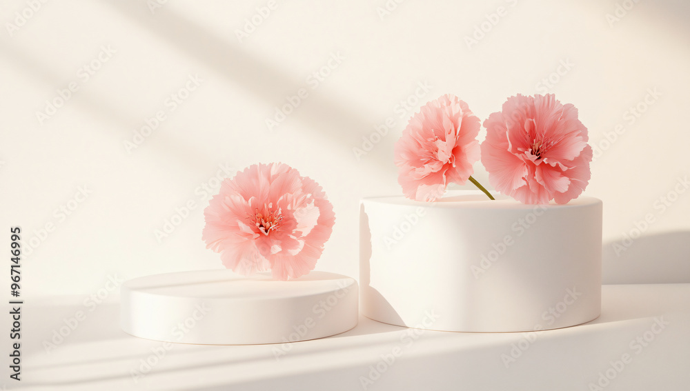 Product display flower elements display table background Product display flower elements display table background