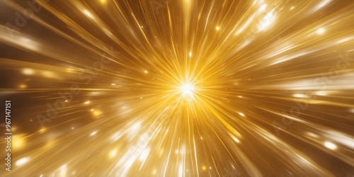 A bright yellow sunburst pattern radiating outward with white glowing edges.