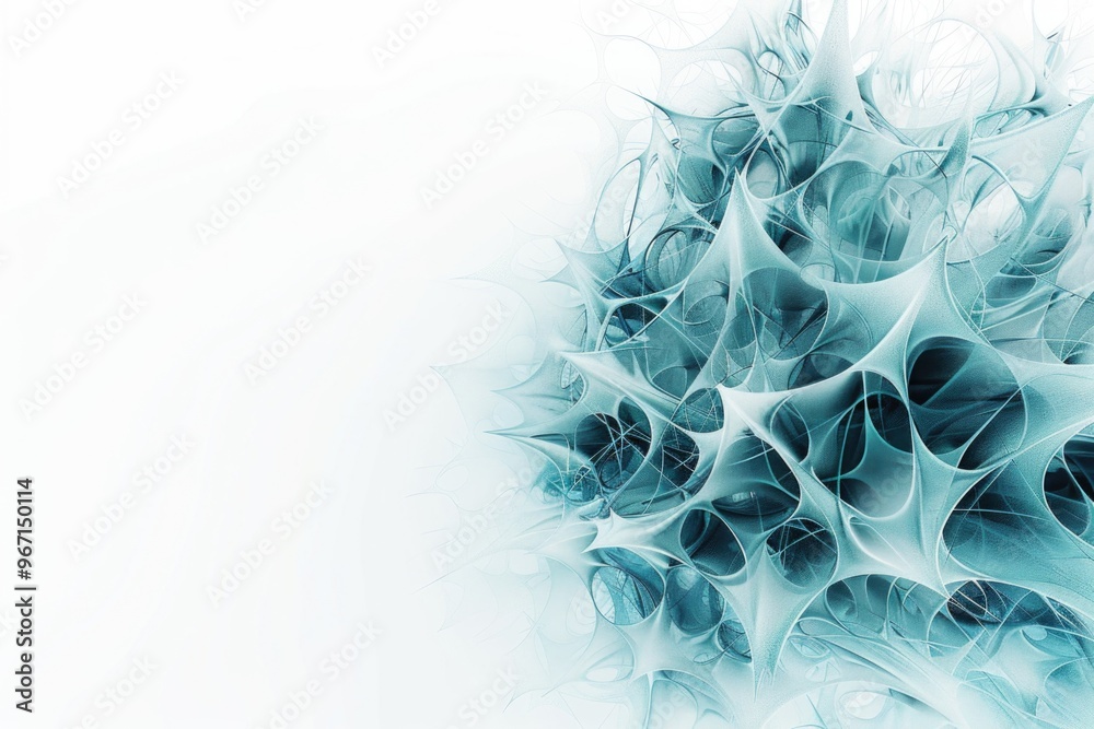 Obraz premium CGI image of a blue flower, perfect for technology and innovation concepts
