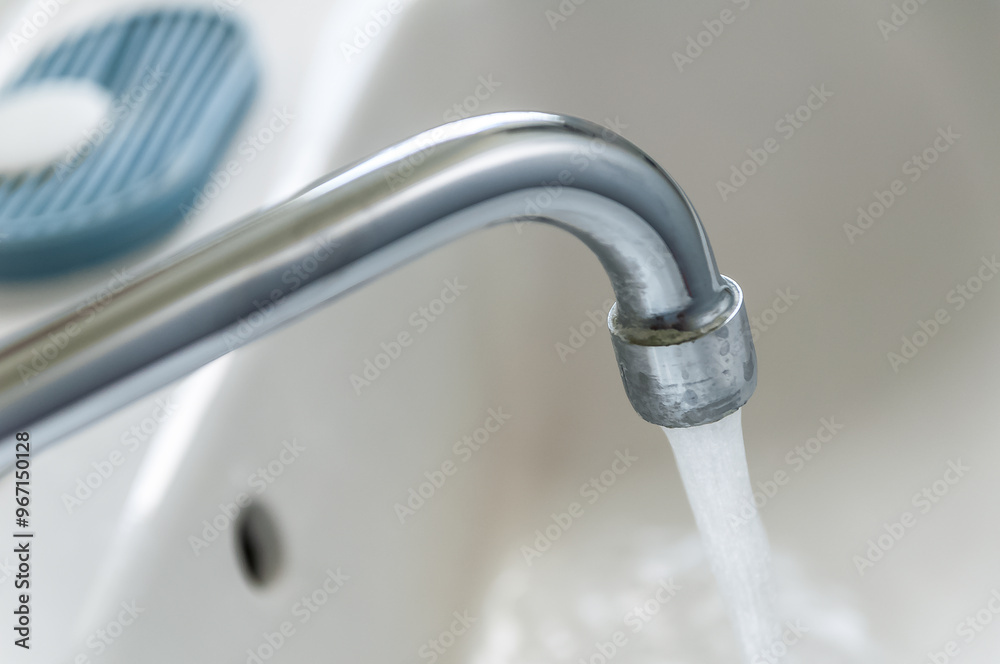 in the bathroom with running water in the bathroom with running water