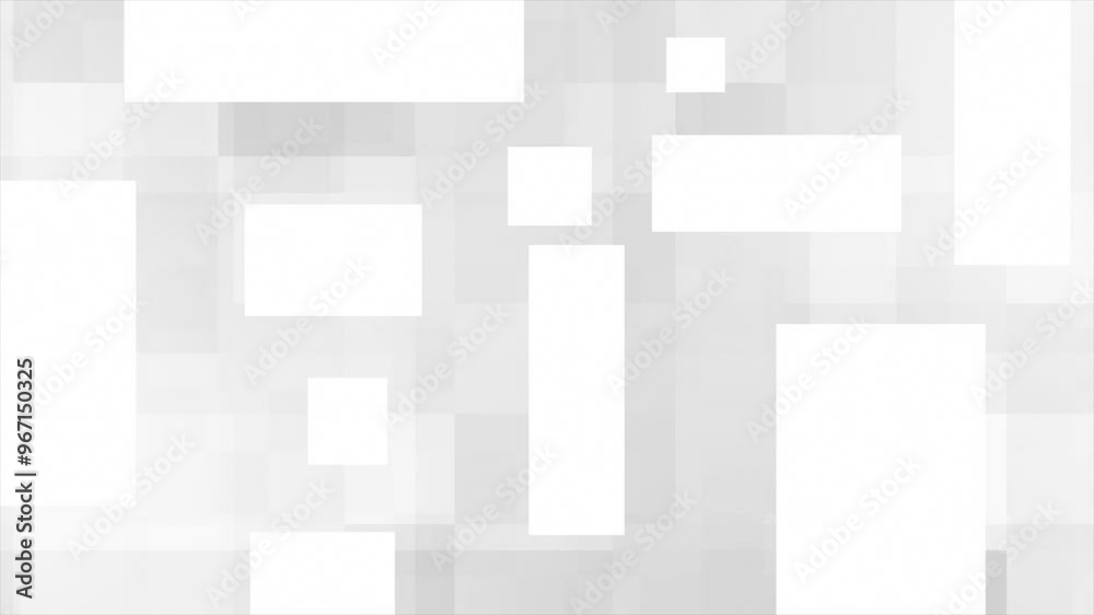 White and Black abstract geometric square shapes modern background, square shapes loop able geometrical background