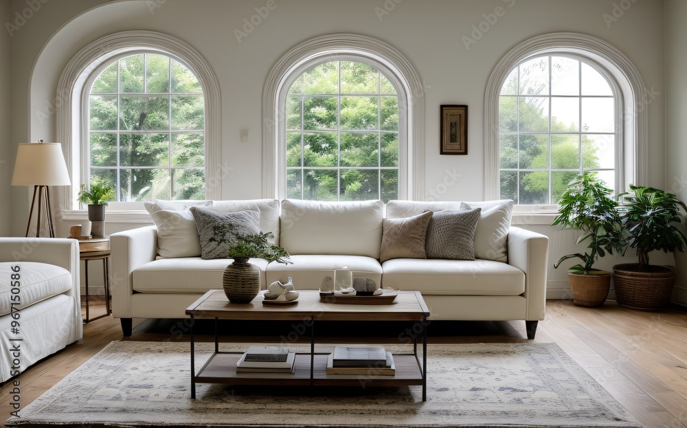 Fototapeta premium Modern luxury living room with elegant decor and minimalistic design..