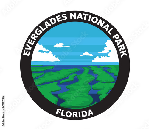Everglades NATIONAL PARK Florida Vector Logo