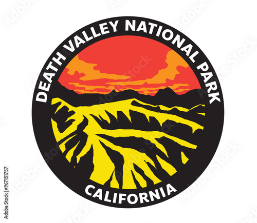 Death Valley NATIONAL PARK California Vector Logo