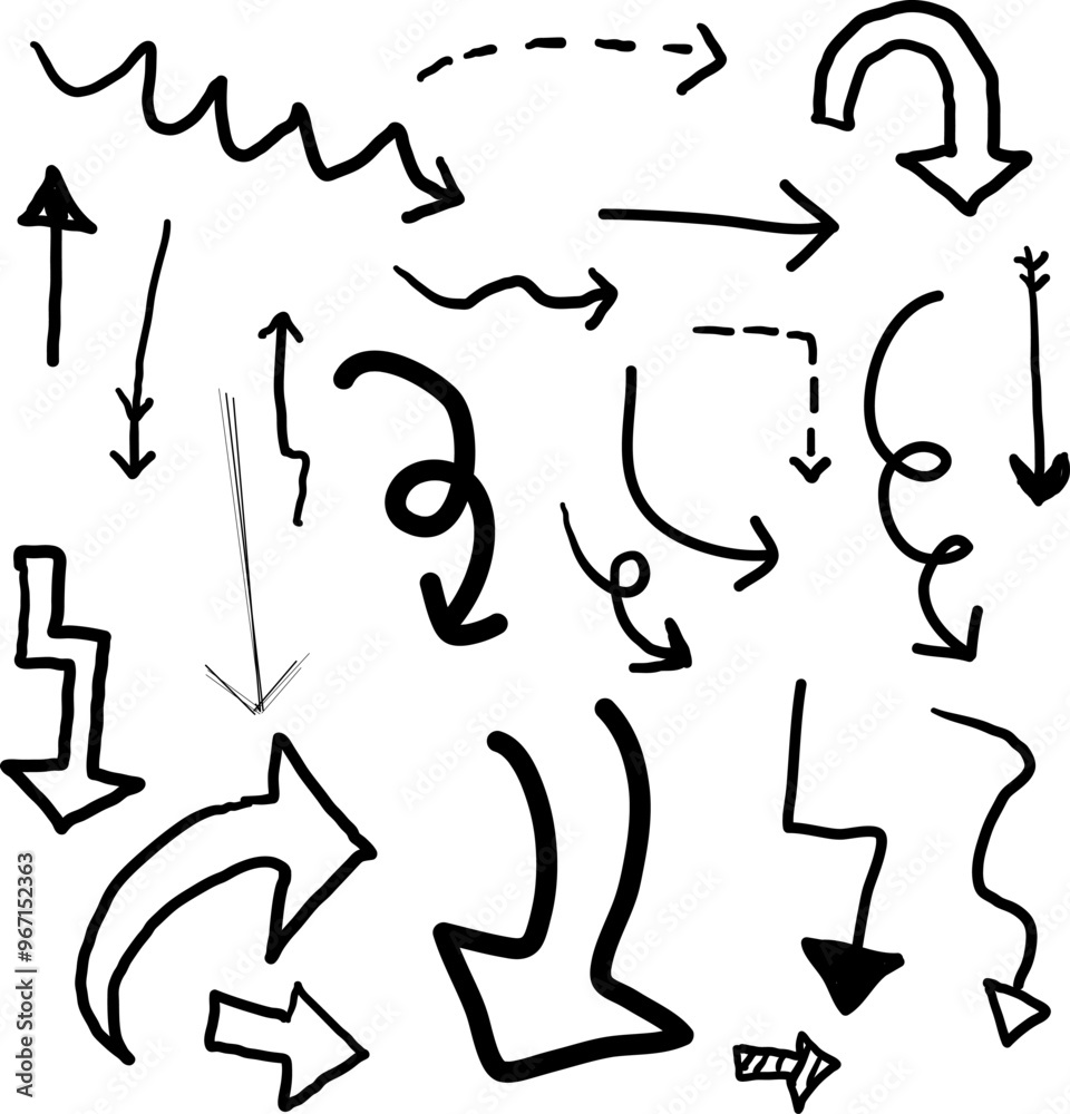black Hand drawn arrow illustration collection black Hand drawn arrow illustration collection