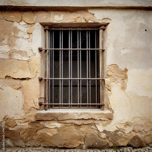 A window with steel bars
