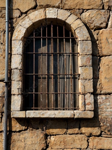 A window with steel bars