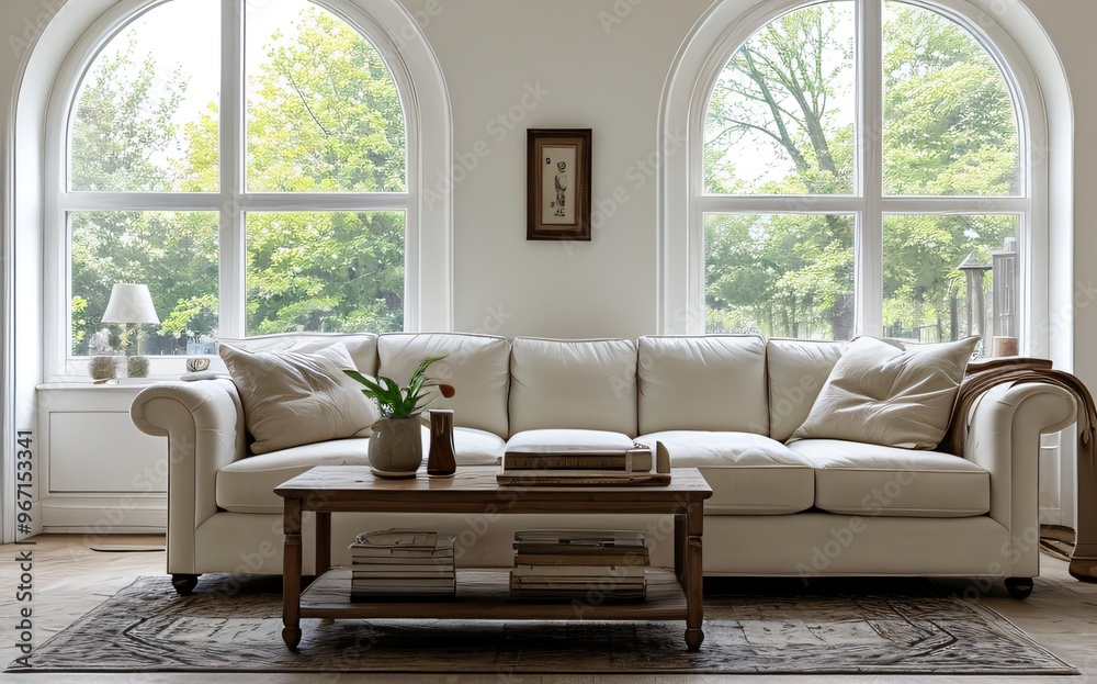 Fototapeta premium Modern luxury living room with elegant decor and minimalistic design..