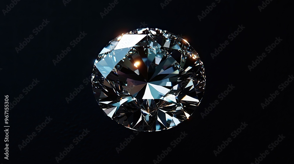 A luminous Hope Diamond set against an infinite black background, each facet catching light in breathtaking clarity, evoking elegance and prestige A luminous Hope Diamond set against an infinite black background, each facet catching light in breathtaking clarity, evoking elegance and prestige