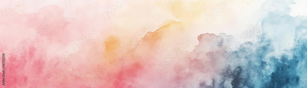 Obraz premium A vibrant abstract watercolor background featuring hues of red, blue, and yellow, perfect for artistic designs and creative projects.