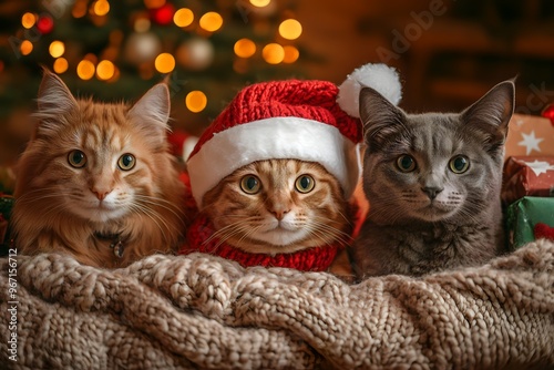 Christmas celebrations with Christmas tree and ornaments decoration .