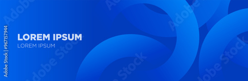 Blue gradient abstract circle shape background vector design