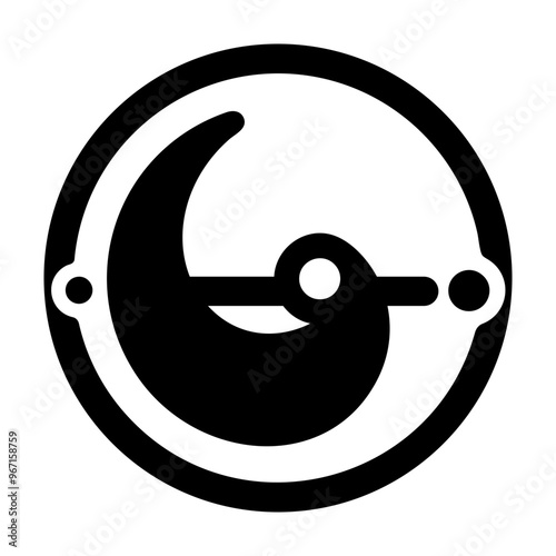Solid icon of transmutation circle  