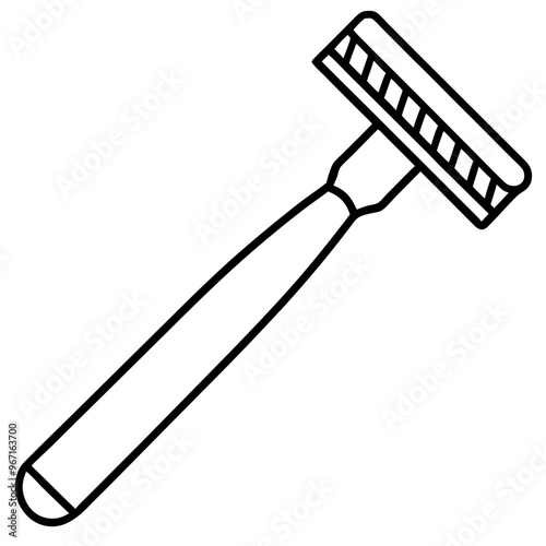 razor outline coloring book page line art illustration digital drawing
