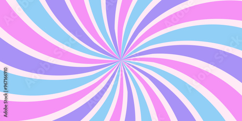 A swirl abstract background with colorful beams. Decorative retro art. Vector illustration.