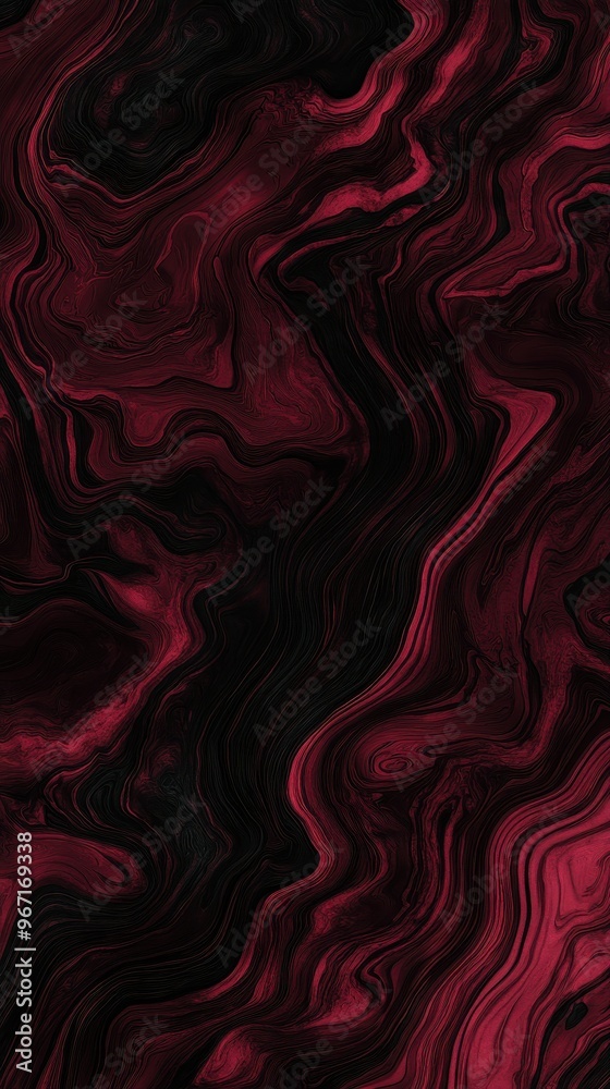 A rich, dark pattern flows and melts, featuring deep reds and blacks that evoke a sense of mystery and introspection A rich, dark pattern flows and melts, featuring deep reds and blacks that evoke a sense of mystery and introspection