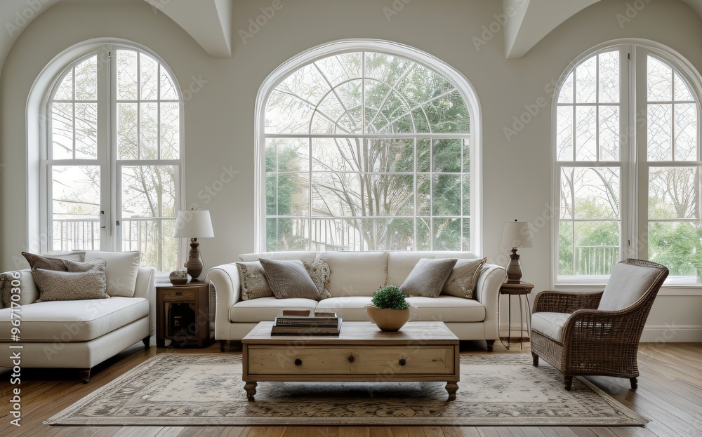 Fototapeta premium Modern luxury living room with elegant decor and minimalistic design..