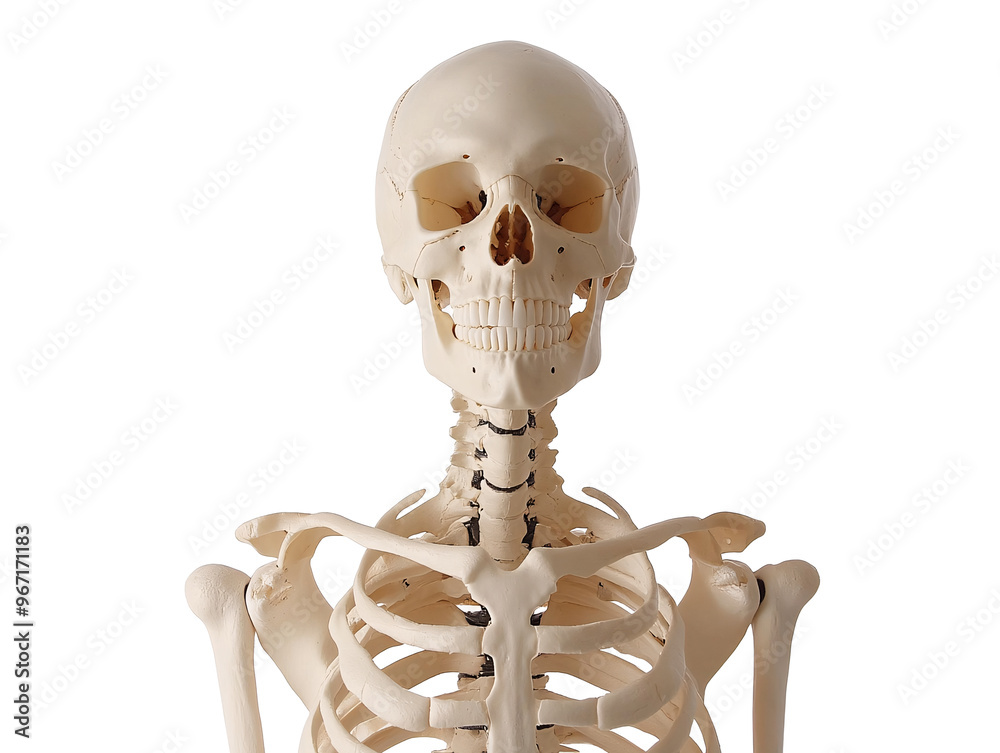 a skeleton with a white background a skeleton with a white background