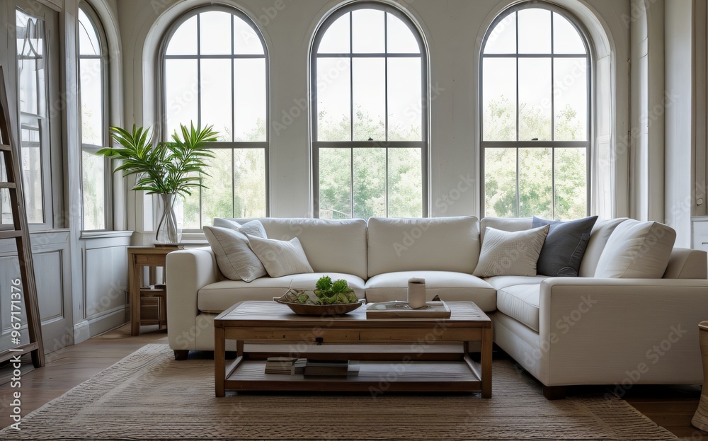Fototapeta premium Modern luxury living room with elegant decor and minimalistic design..
