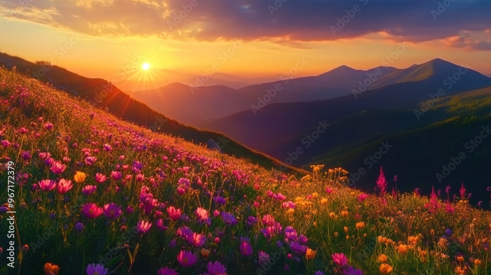 Fototapeta premium Spring wildflowers in Grand Teton National Park, WY
