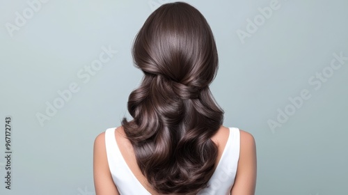 How can the soft wave and symmetry of the hairstyle reflect classic beauty standards while incorporating modern hair trends