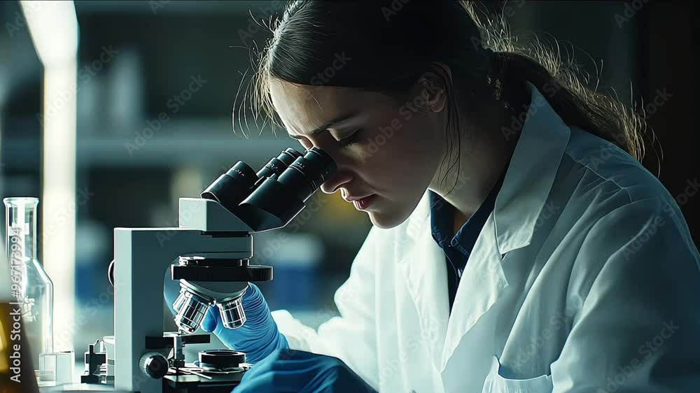 Researchers working in the clinical laboratory Researchers working in the clinical laboratory