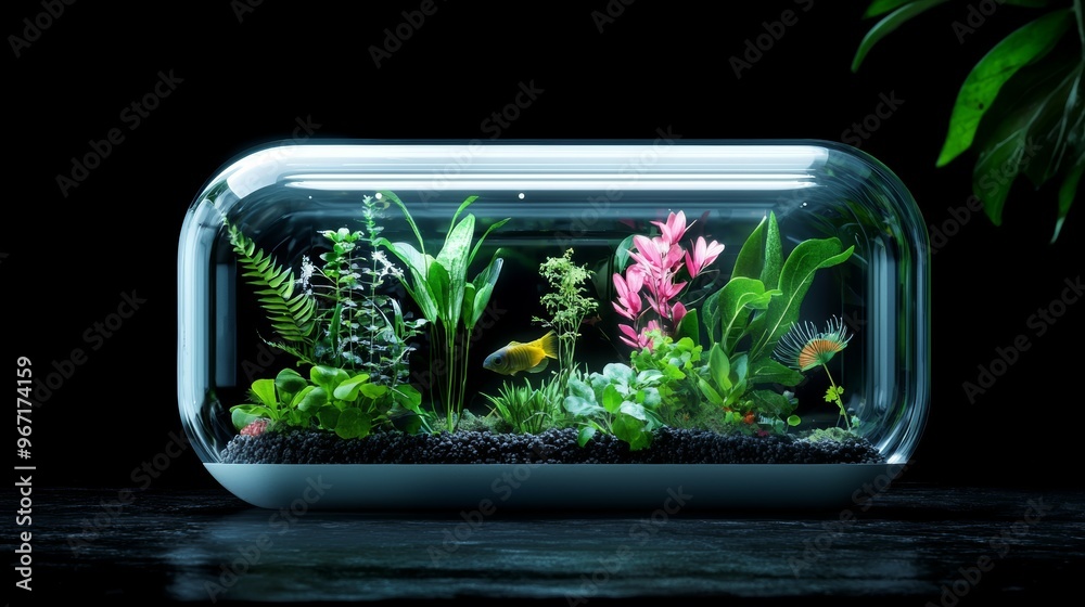 How does this visual of a contained ecosystem highlight the importance ...