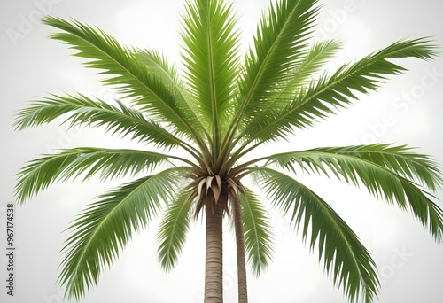 An isolated tree on white and different colour background