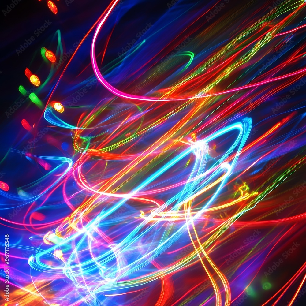 Abstract Colorful Light Trails and Glowing Abstract Colorful Light Trails and Glowing