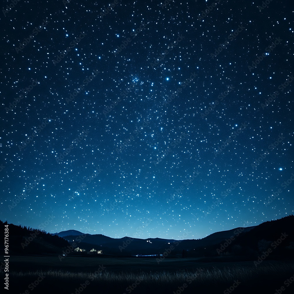 a night sky with stars and a few clouds, Starry night over a vast a night sky with stars and a few clouds, Starry night over a vast