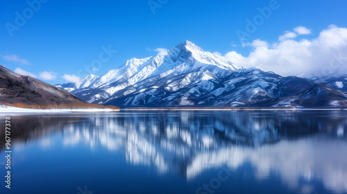 Wallpaper Mural Reflection Mountains Per Torontodigital.ca