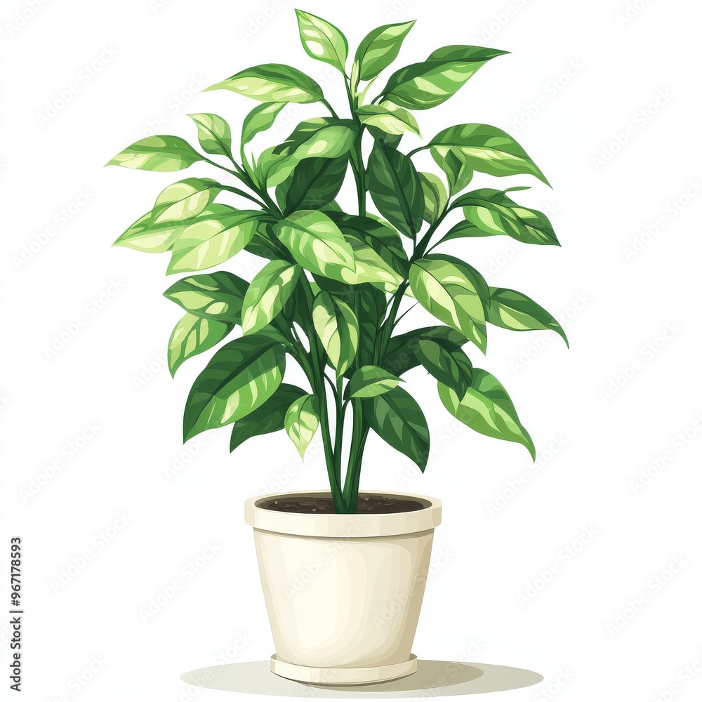 vector graphic of a potted majesty plant vector graphic of a potted majesty plant