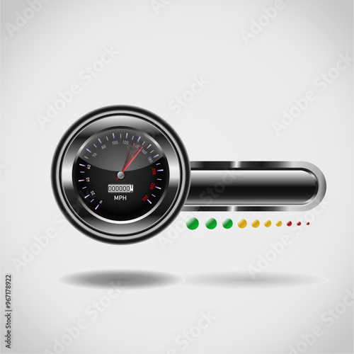vector car speedometer isolated on white backgroun