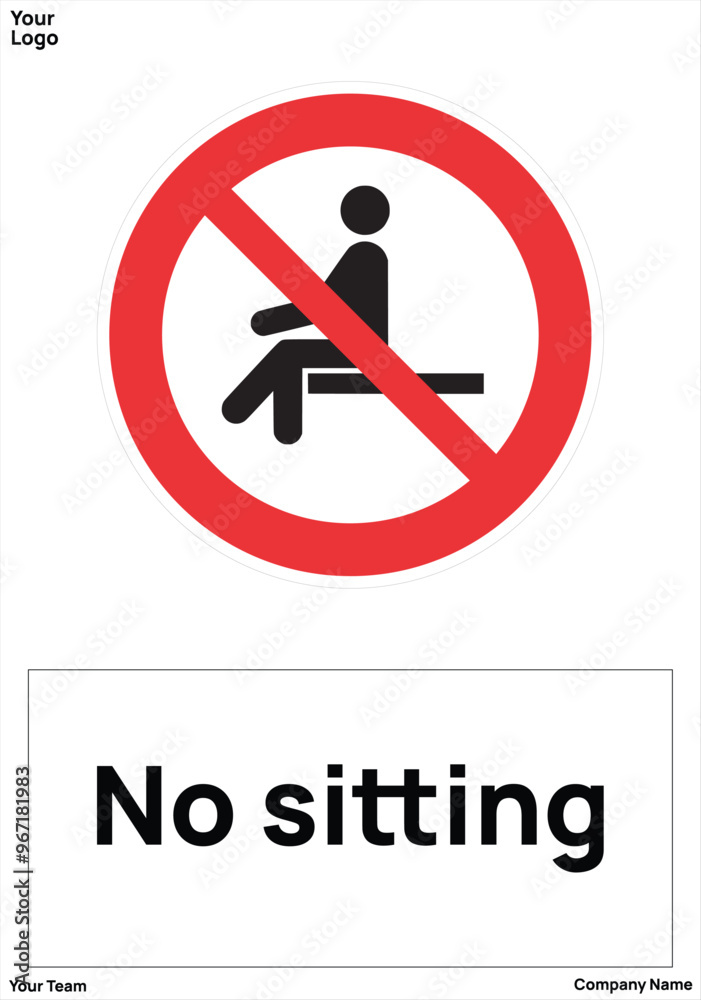 warning sign No sitting standard iso 7010 warning sign No sitting standard iso 7010