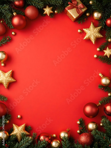 Warm and cozy Christmas card with a copy space
