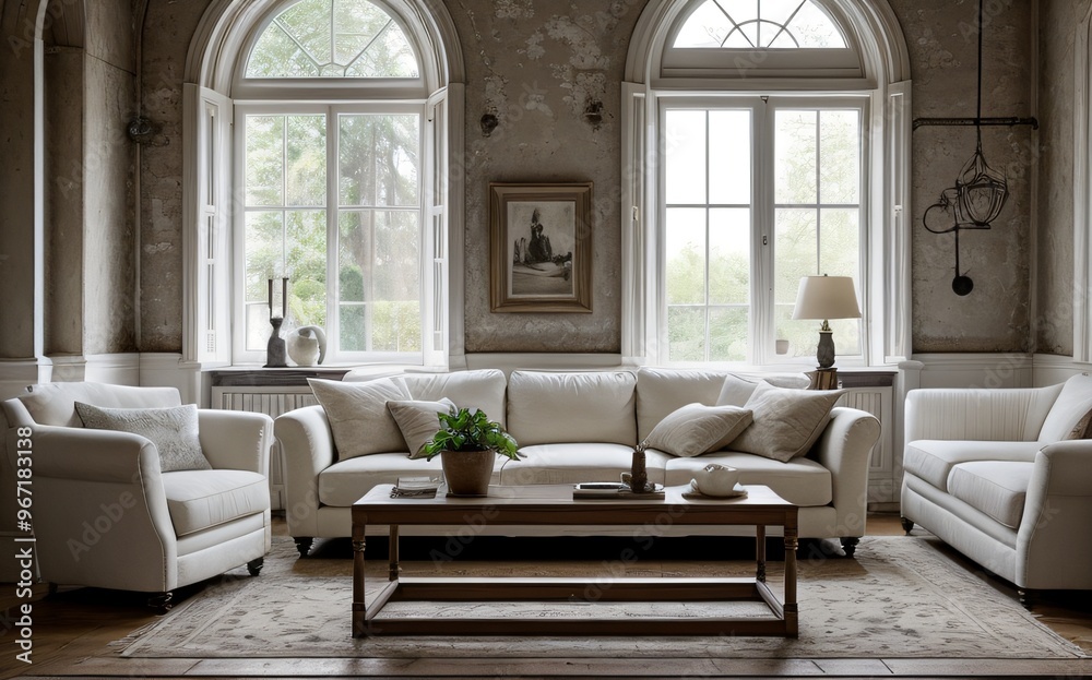 Fototapeta premium Modern luxury living room with elegant decor and minimalistic design..