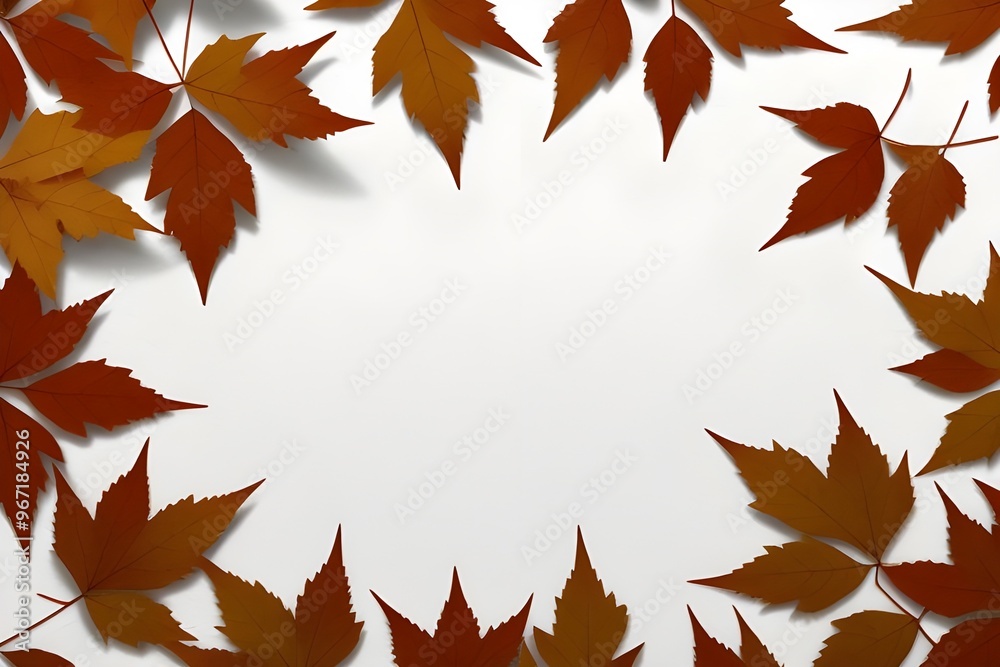 Fototapeta premium Dry Leaves Isolated on White Background