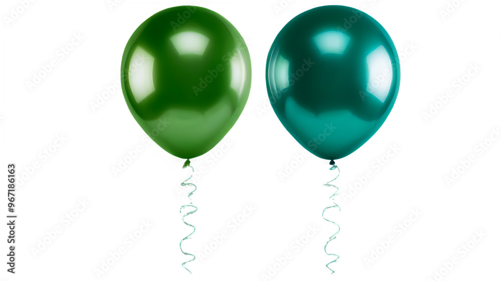 green and silver colored balloons isolated on white or transparent png green and silver colored balloons isolated on white or transparent png