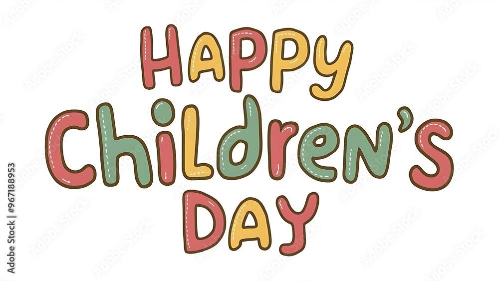 Naklejka premium Children’s Day, Poster, Banner, Happy, Universal Children’s Day, illustration Art. Universal Children’s Day Poster,