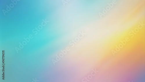 Abstract colorful blurred pastel background with a light blue and yellow gradient, colorful, abstract, blurred, pastel