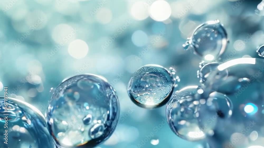 nice detail of water drops on blue background nice detail of water drops on blue background