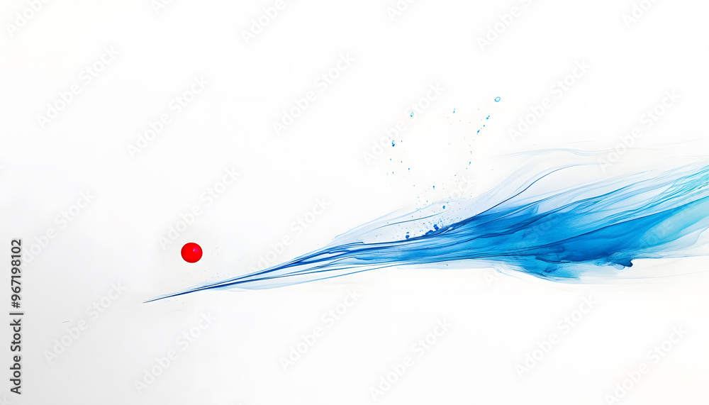 Obraz premium White Space with a Splash of Color Mostly white