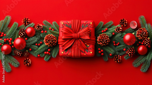 Multi-colored lights create a holiday Christmas background
