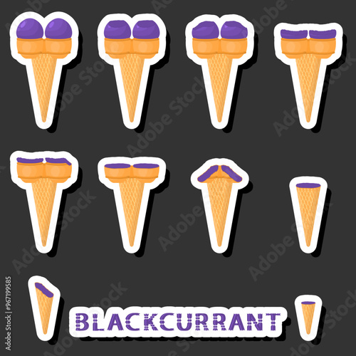 Big colorful set different forms natural dessert ice cream of consisting various ingredients