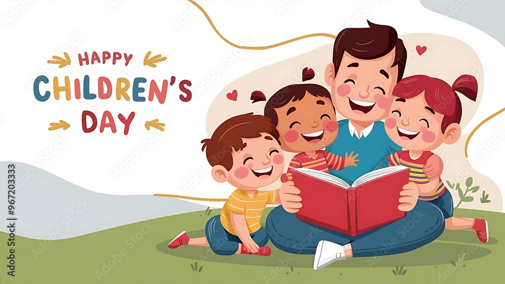 children’s day - Poster, Banner, Story. illustration of happiness and friendship
children’s day - Poster, Banner, Story. illustration of happiness and friendship