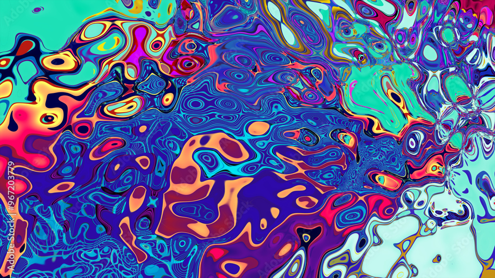 Psychedelic colorful abstract fluid and liquid fractal background Psychedelic colorful abstract fluid and liquid fractal background