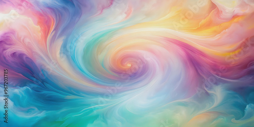 Wallpaper Mural Abstract watercolor background with swirling pastel colors , art, texture, paint, colorful, vibrant, soft, blurry Torontodigital.ca