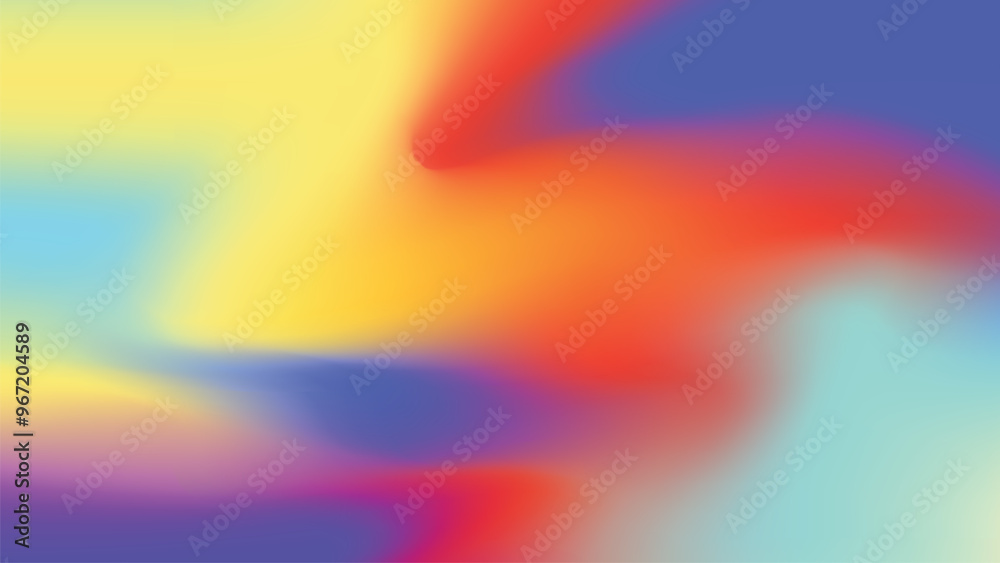 Obraz premium Abstract Vibrant gradient mesh background vector. Saturated Colors blurred fluid texture for Modern template for posters, ads banner, brochures, flyers, covers, websites.